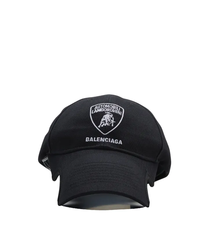 Balenciaga I Automobili Lamborghini Cap in black cotton drill sold by FOUR Amsterdam