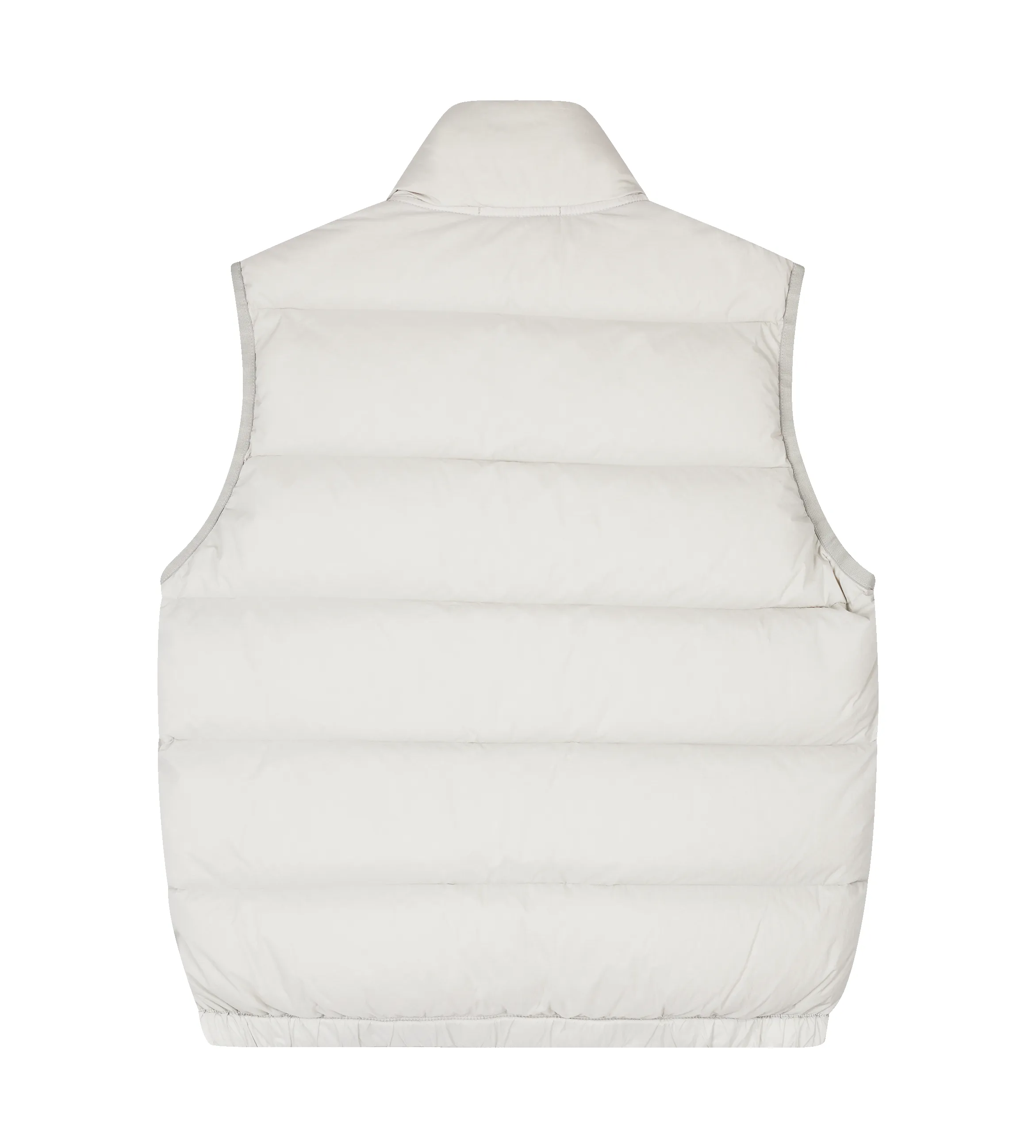 Stone Island Down vest with seamless feather tunnels and anti-drop in Pearl Grey sold by FOUR Amsterdam product image thumbnail 2