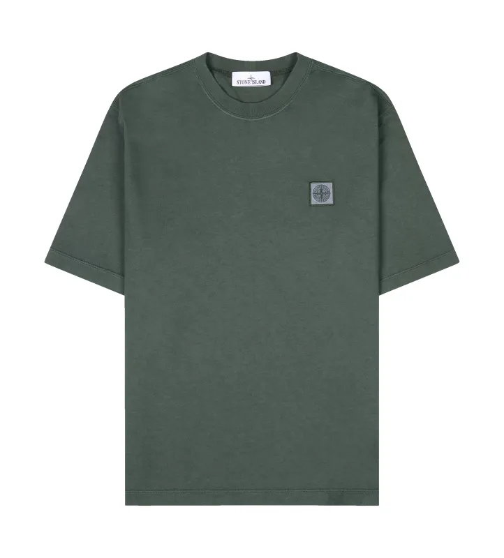 Stone Island Regular-fit short-sleeve T-shirt with Compass patch in Juniper sold by FOUR Amsterdam