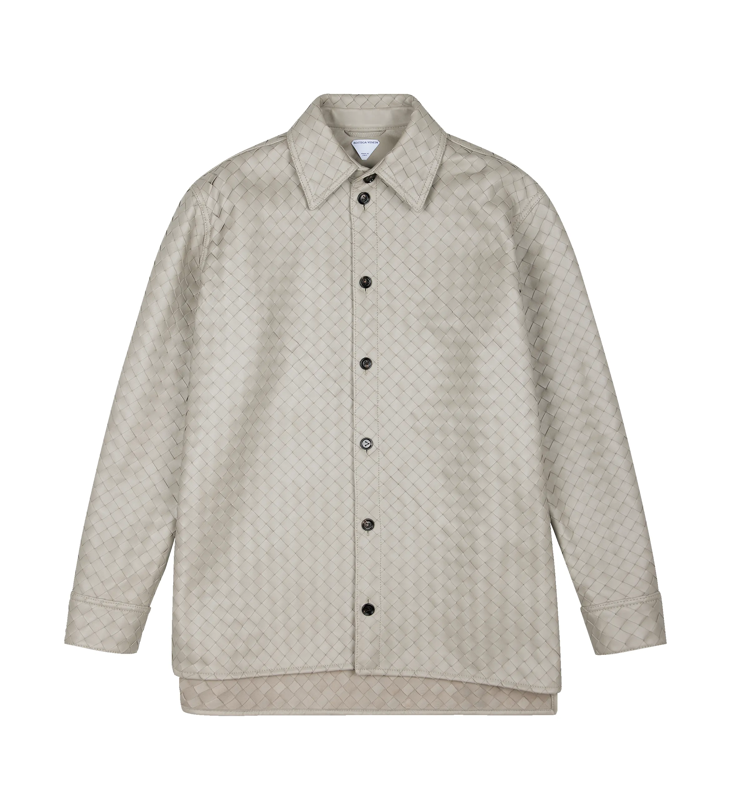 Intrecciato Relaxed Leather Shirt sold by FOUR Amsterdam