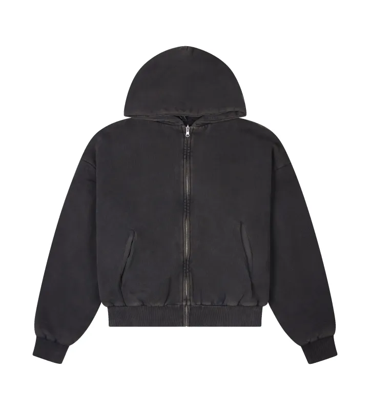 Entire Studios Zipped Hoodie in Washed Black sold by FOUR Amsterdam