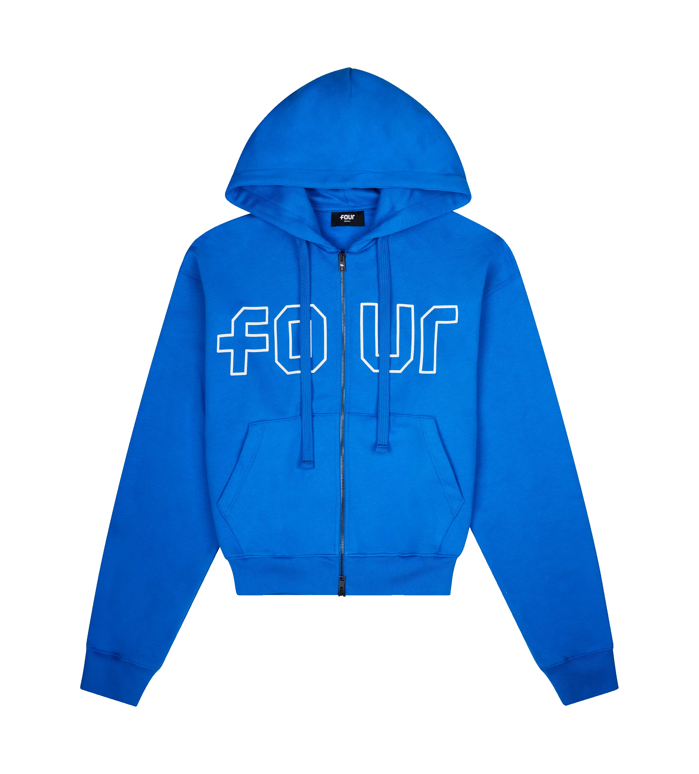 Outline Boxy Zip Up Hoodie Princess Blue/ Cannoli sold by FOUR Amsterdam product image thumbnail 3