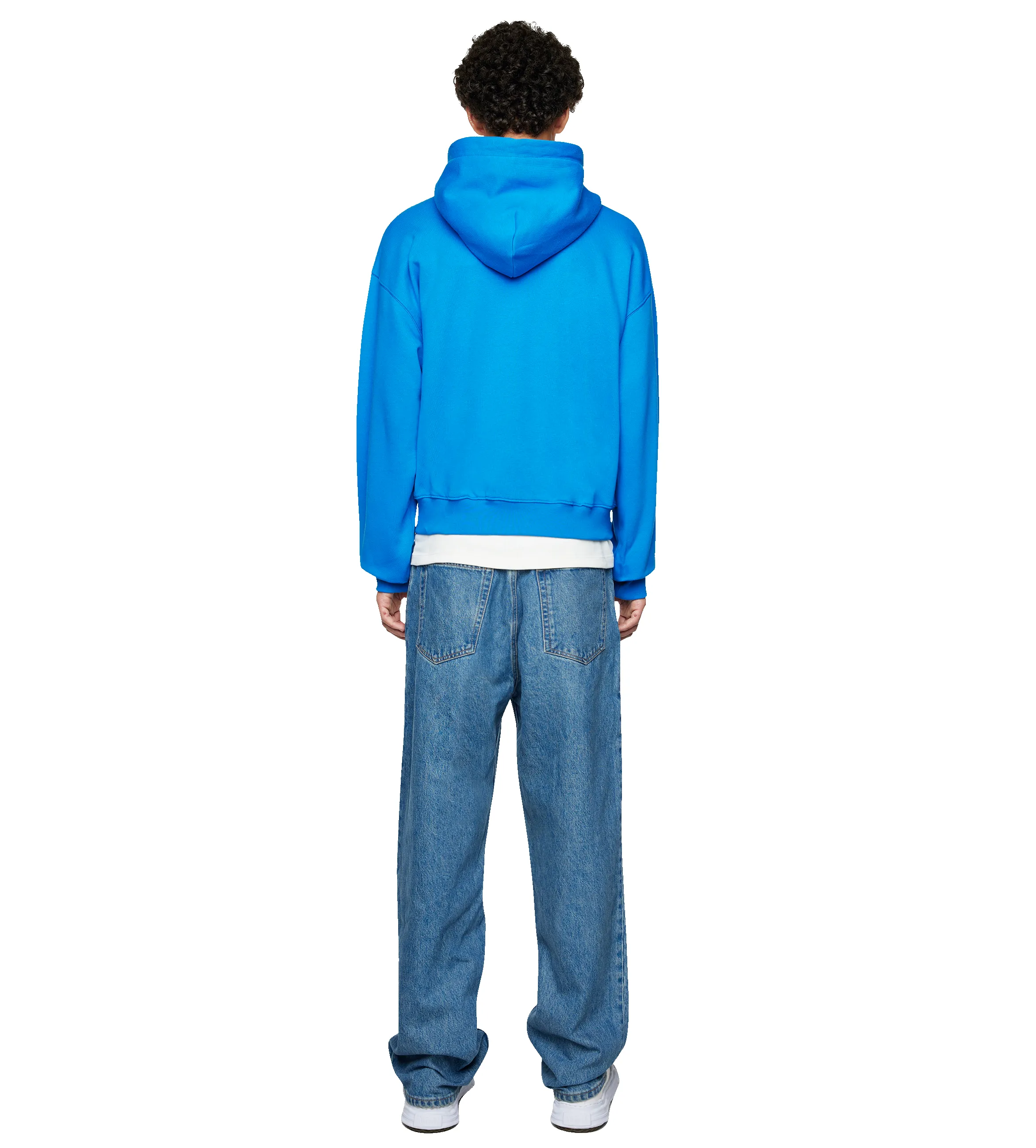 Outline Boxy Zip Up Hoodie Princess Blue/ Cannoli sold by FOUR Amsterdam product image thumbnail 5
