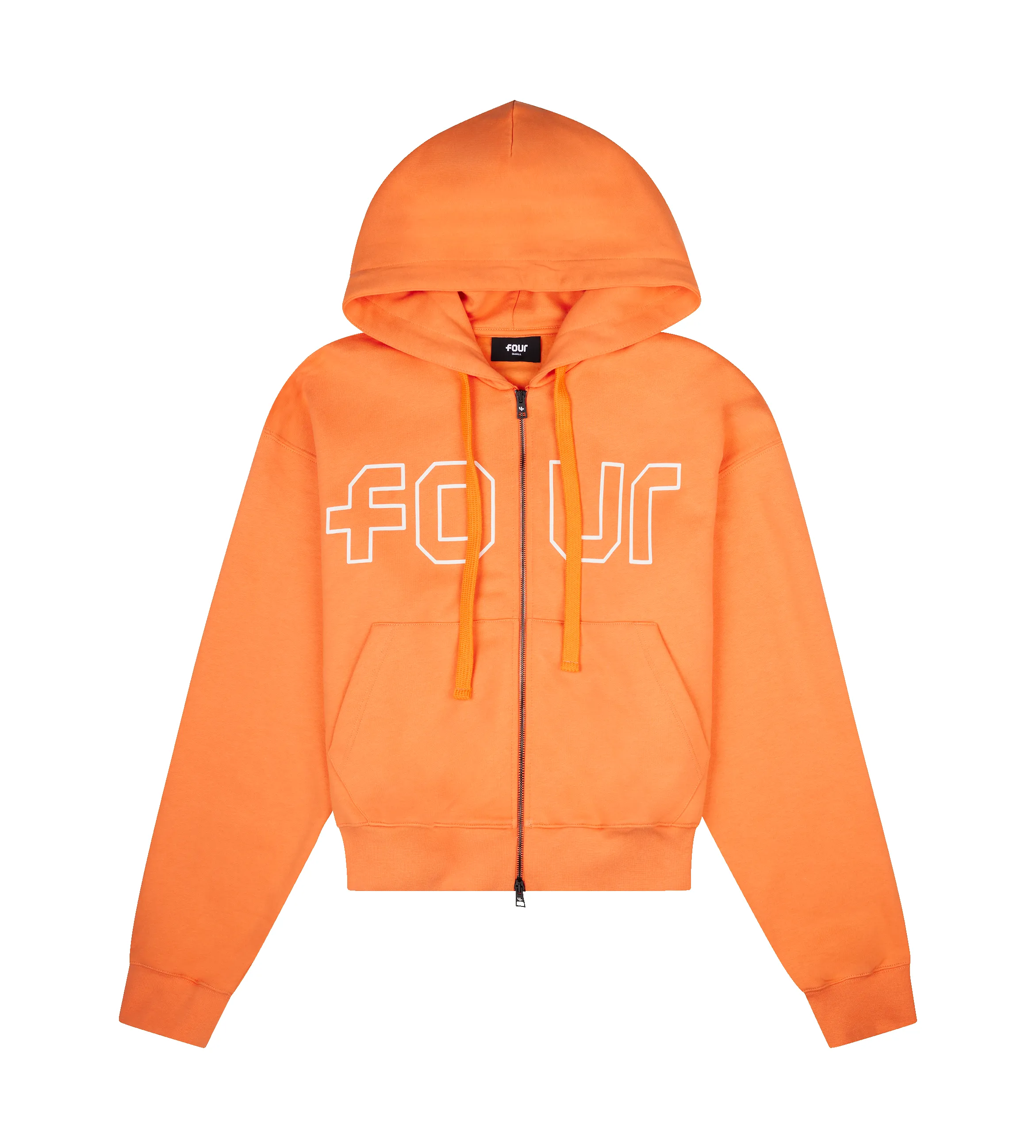 Outline Boxy Zip Up Hoodie Dusty Orange/ Cannoli sold by FOUR Amsterdam product image thumbnail 3