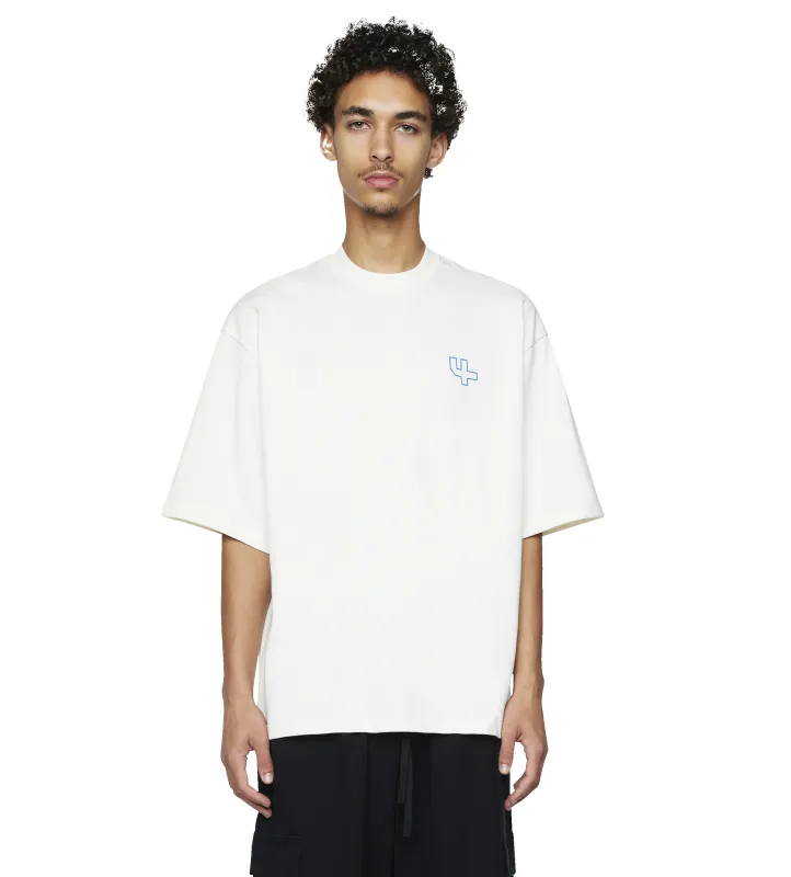 Outline Boxy fit T-shirt Cannoli/ Princess Blue sold by FOUR Amsterdam