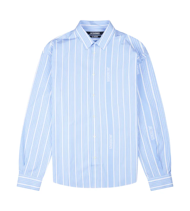 Jacquemus The Simon Shirt Jacquard in Blue/White sold by FOUR Amsterdam
