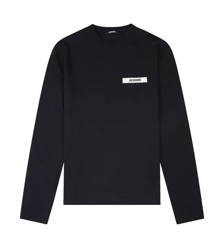 Jacquemus The Gros Grain Long Sleeve T-shirt in Black made by Jacquemus