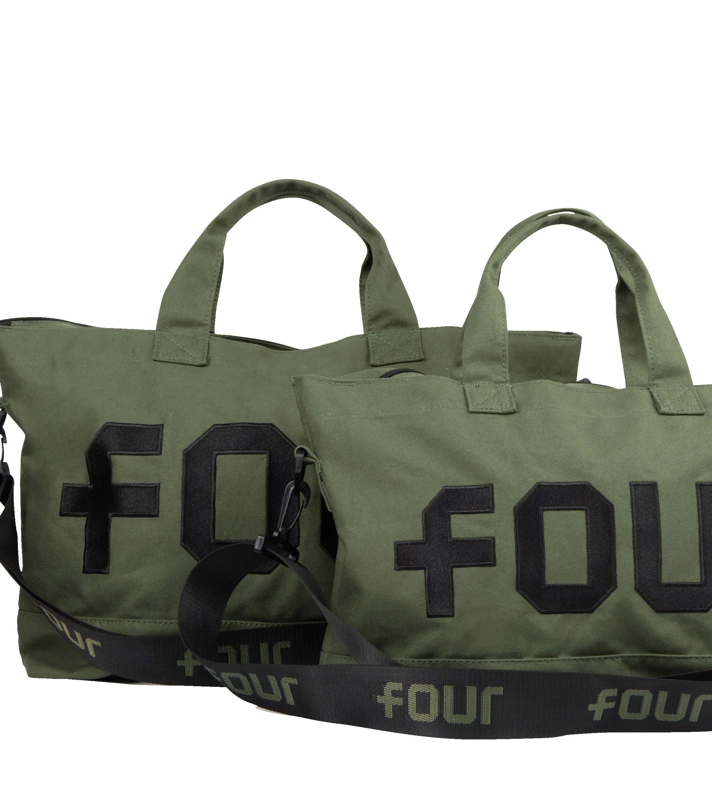 Logo Embroidery Shopper Small Army Green sold by FOUR Amsterdam product image thumbnail 4