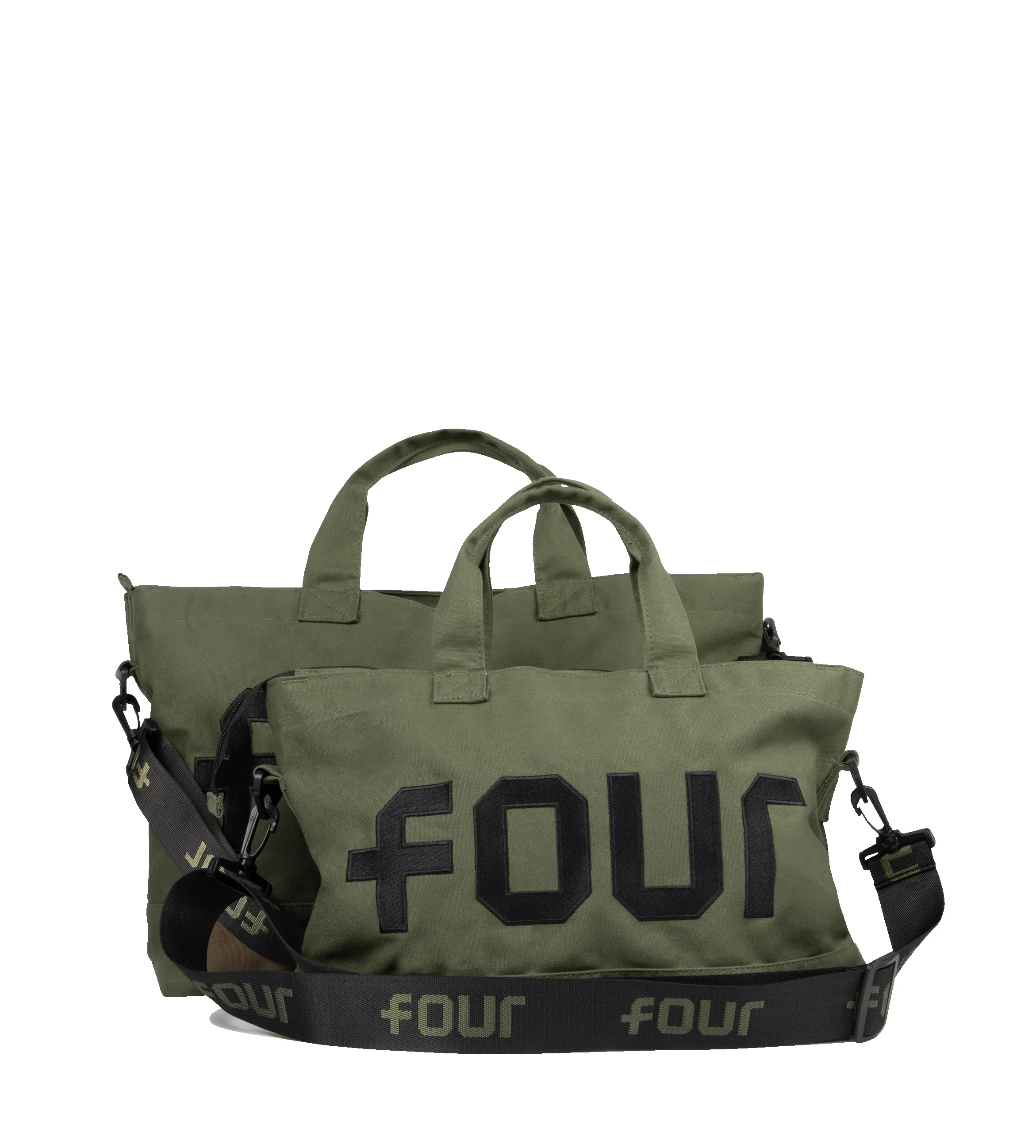 Logo Embroidery Shopper Small Army Green sold by FOUR Amsterdam product image thumbnail 3