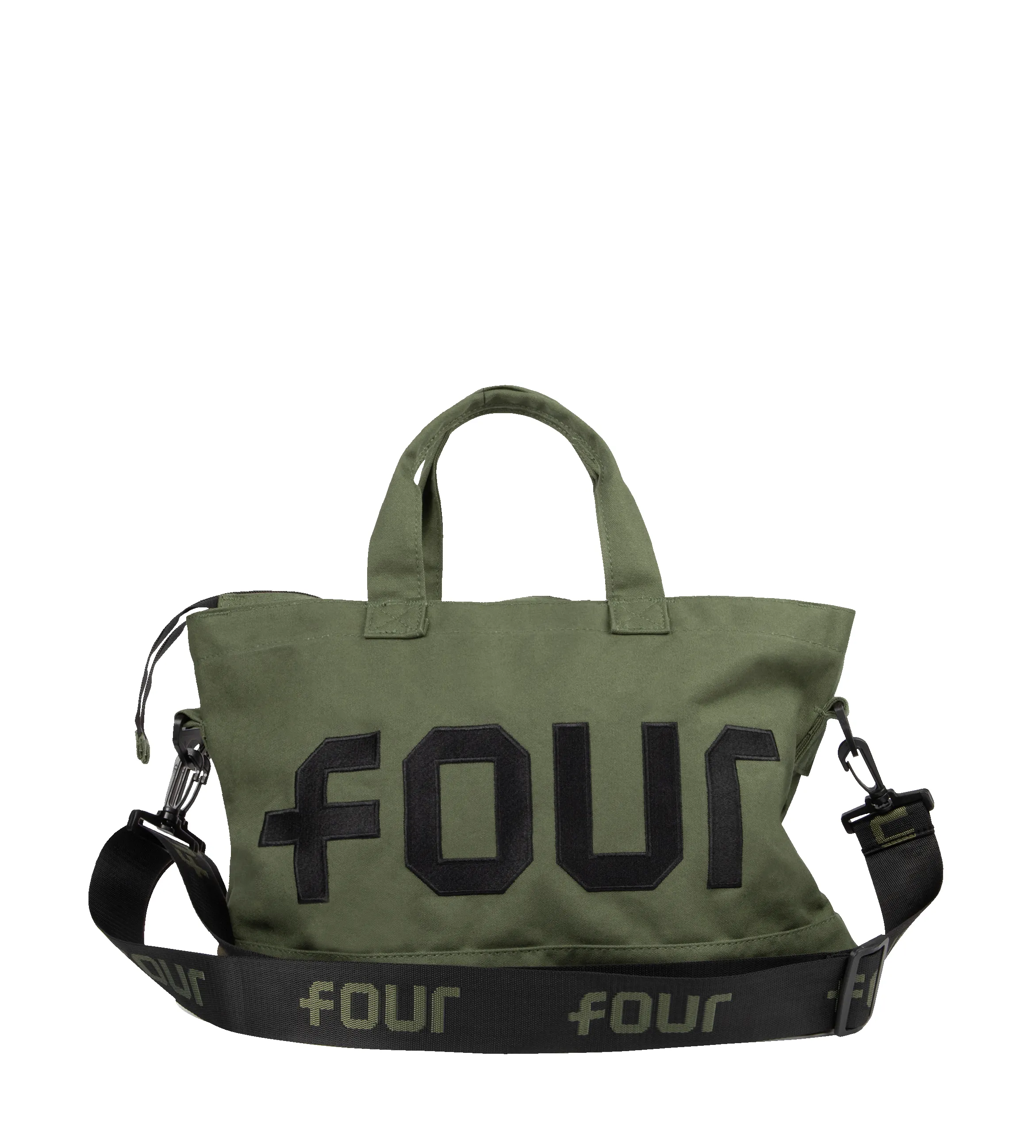 Logo Embroidery Shopper Small Army Green sold by FOUR Amsterdam