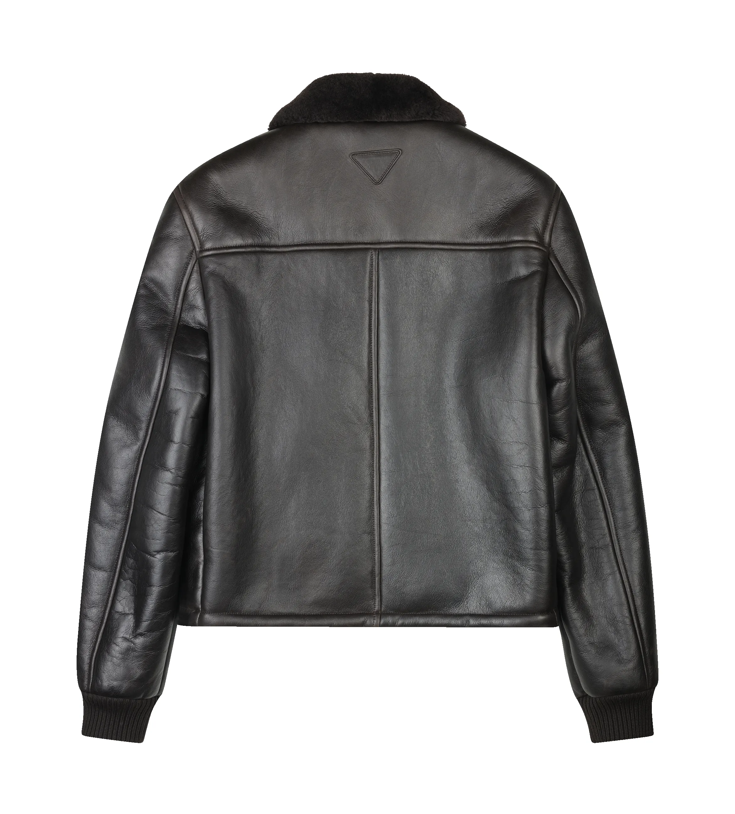 Prada Leather Shearling Jacket in Black sold by FOUR Amsterdam product image thumbnail 2