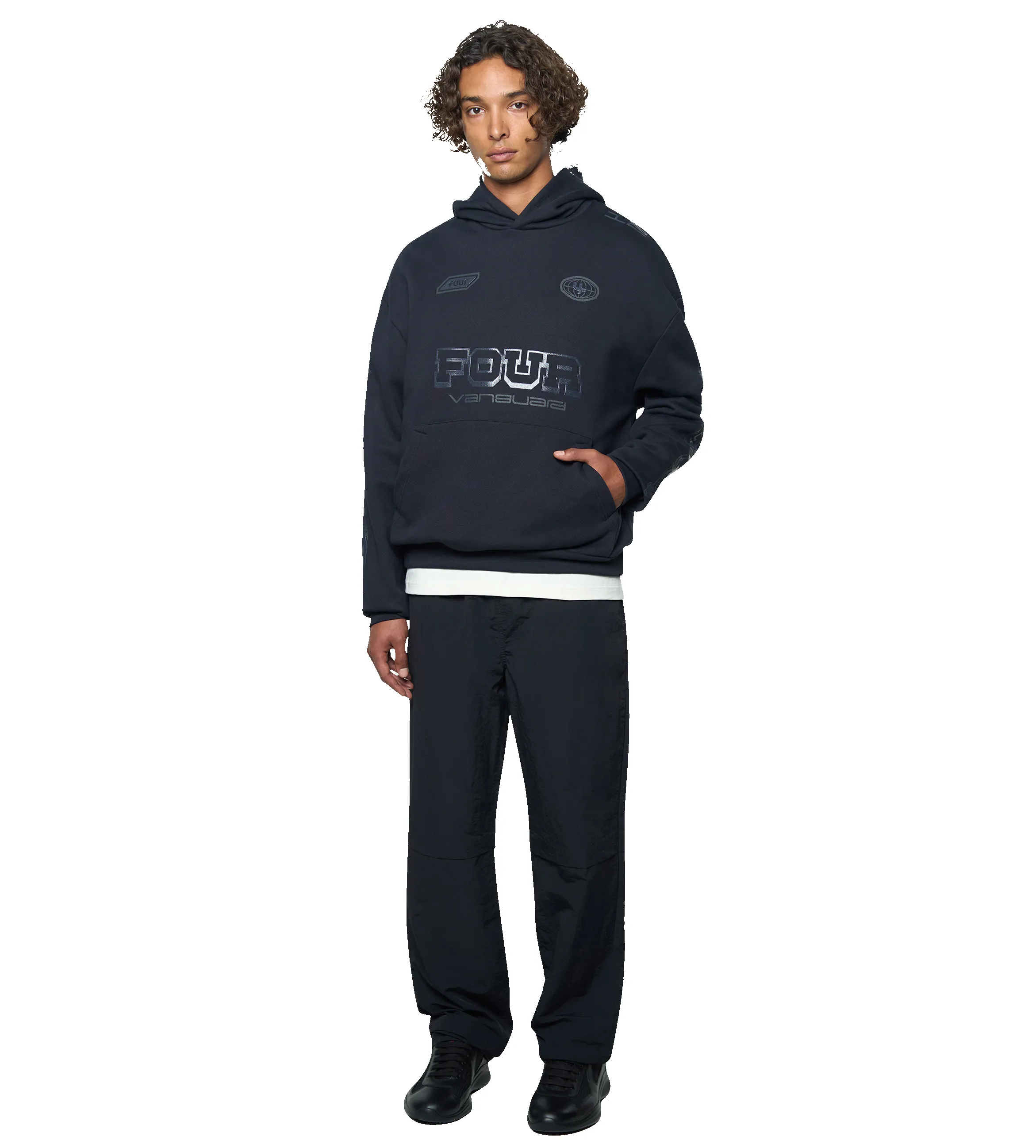 Race Comp Hoodie Black sold by FOUR Amsterdam product image thumbnail 2