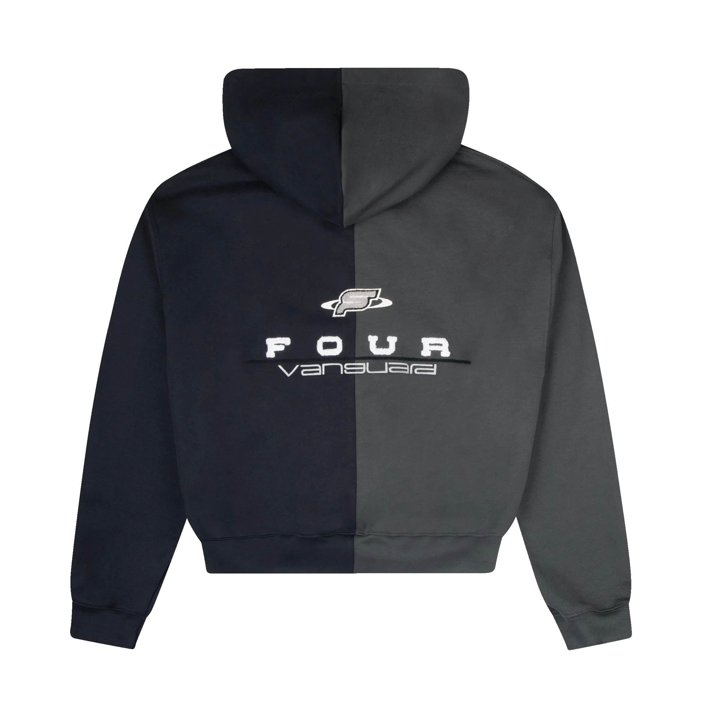 Split Zip Up Hoodie Black/ Raven sold by FOUR Amsterdam product image thumbnail 5