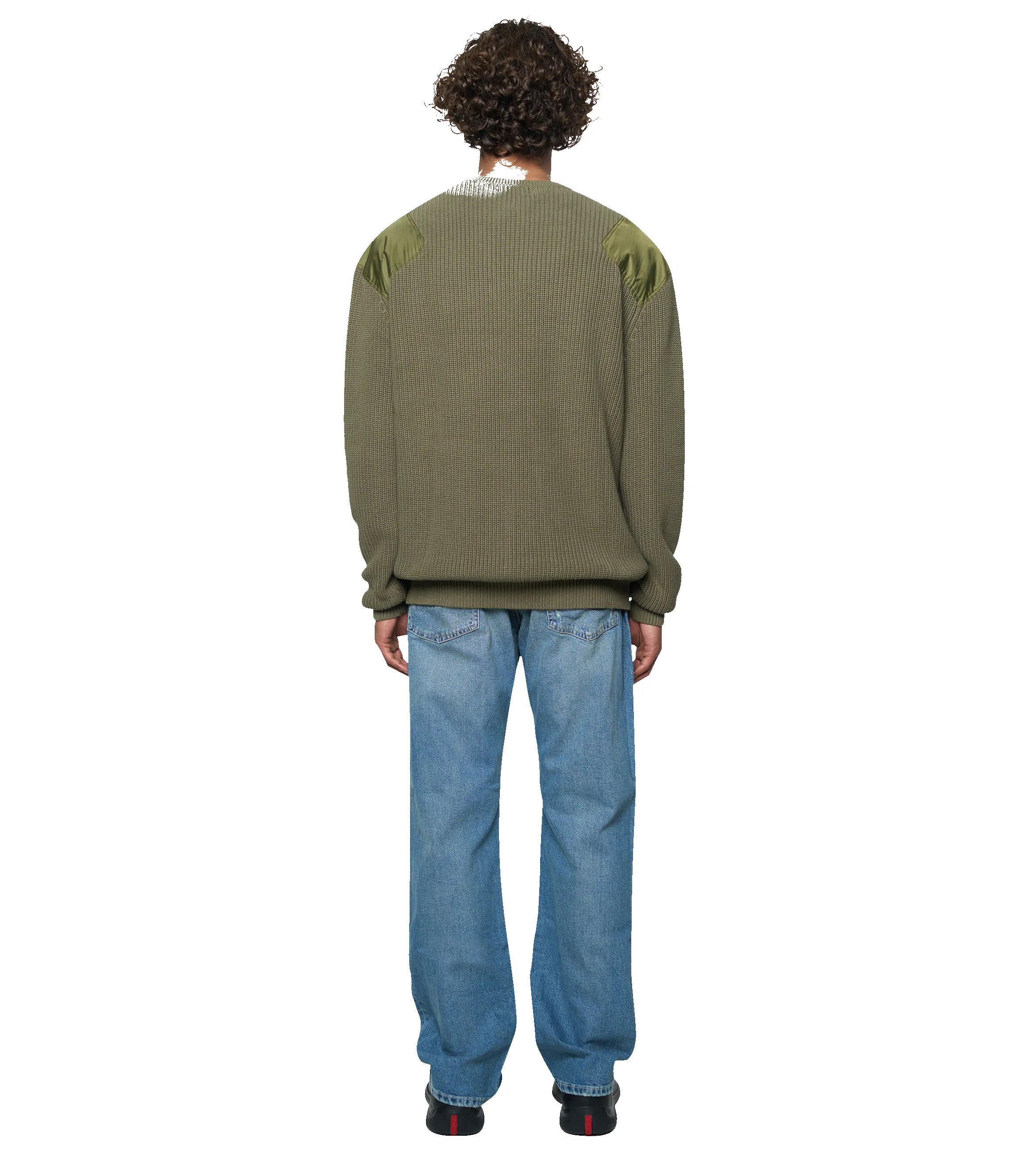 Logo Knitted Crewneck Nylon Moss Green sold by FOUR Amsterdam product image thumbnail 3