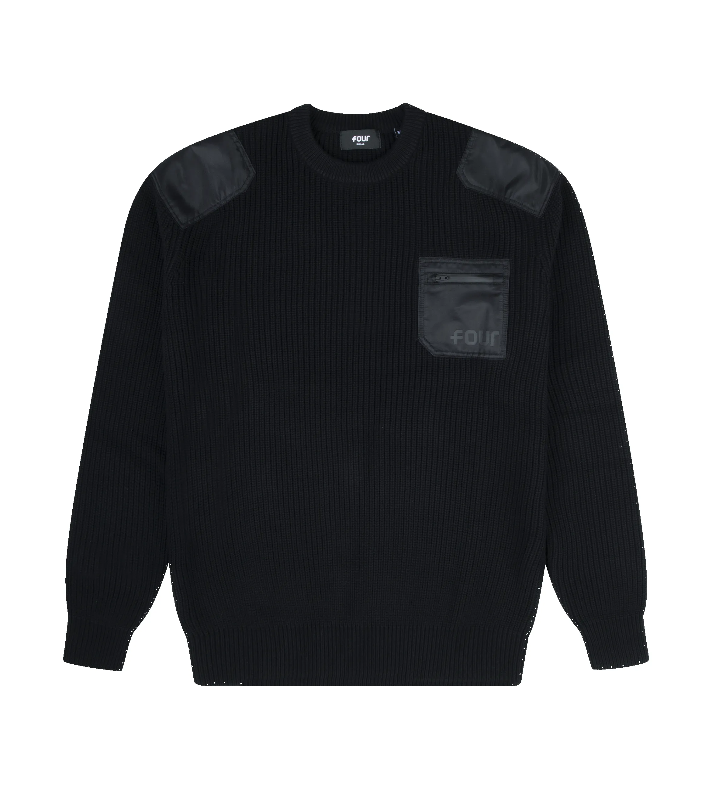 Logo Knitted Crewneck Nylon Black sold by FOUR Amsterdam product image thumbnail 4