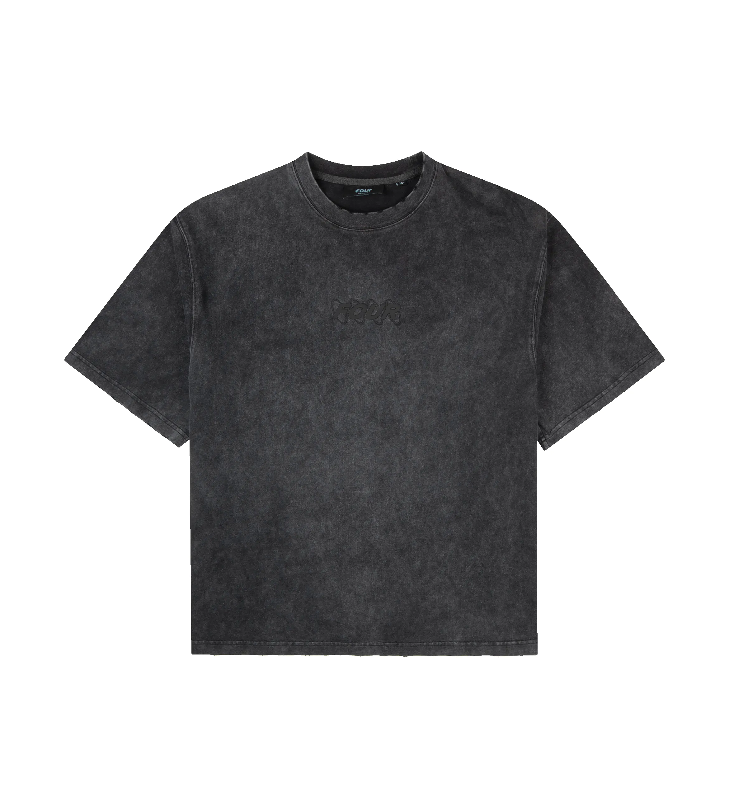 Circles Boxy T-Shirt Washed Black sold by FOUR Amsterdam product image thumbnail 4