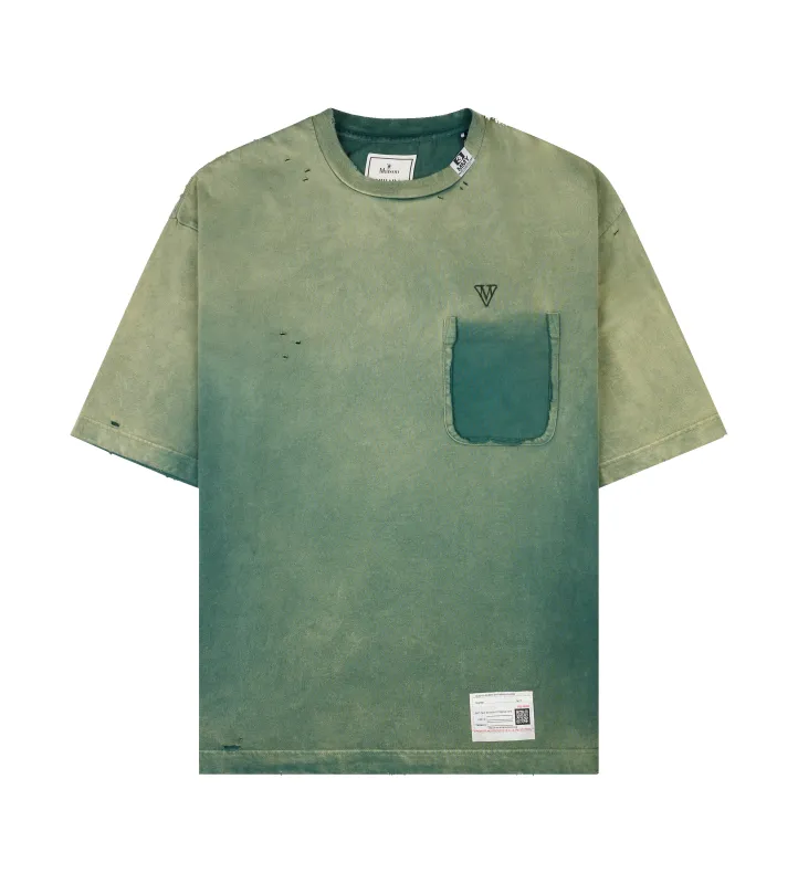 Maison Mihara Yasuhiro Sun Faded Like T-Shirt in Green sold by FOUR Amsterdam