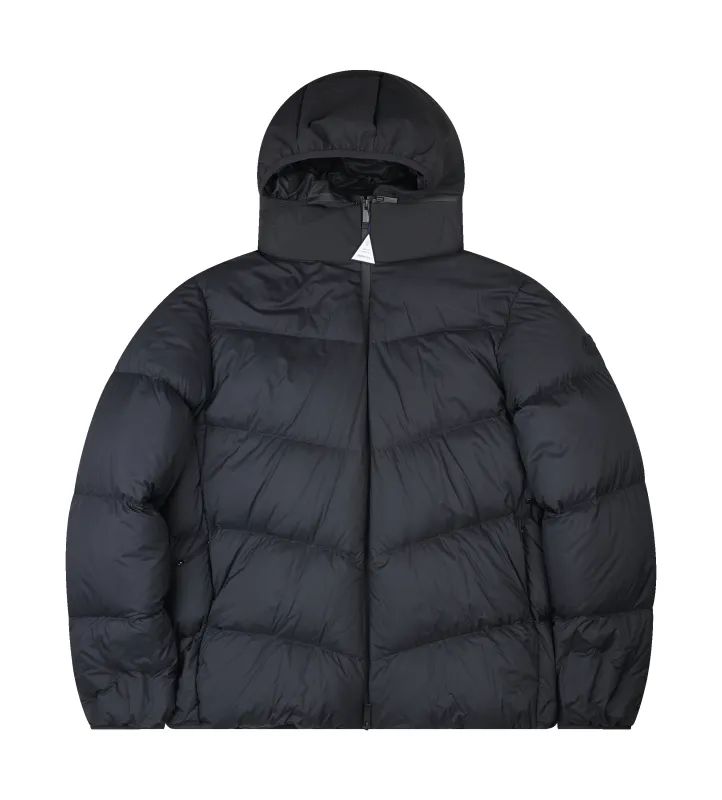 Moncler Forez Hooded Short Down Jacket in Black sold by FOUR Amsterdam