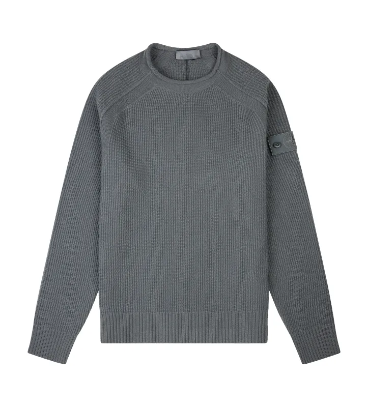 Stone Island Ghost Mock Neck Jumper in Dark Grey sold by FOUR Amsterdam