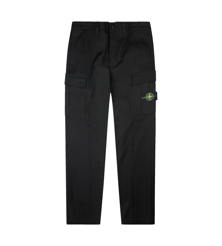 Stone Island Cargo Trousers Panama Cotton in Black sold by FOUR Amsterdam