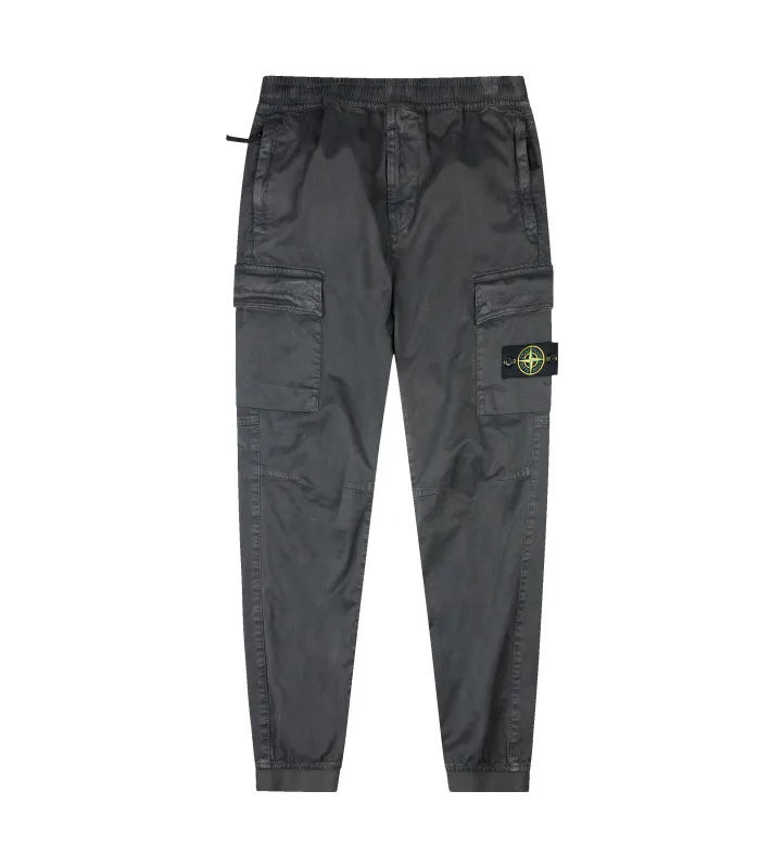 Stone Island Cargo Pants with Patch Pockets in Lead Grey sold by FOUR Amsterdam