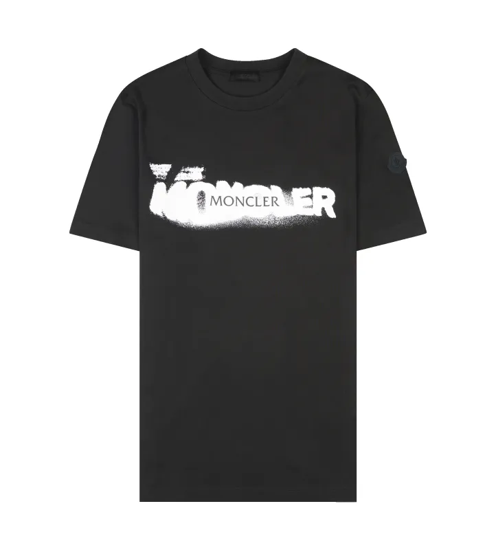 Moncler Double Logo T-shirt in Black sold by FOUR Amsterdam