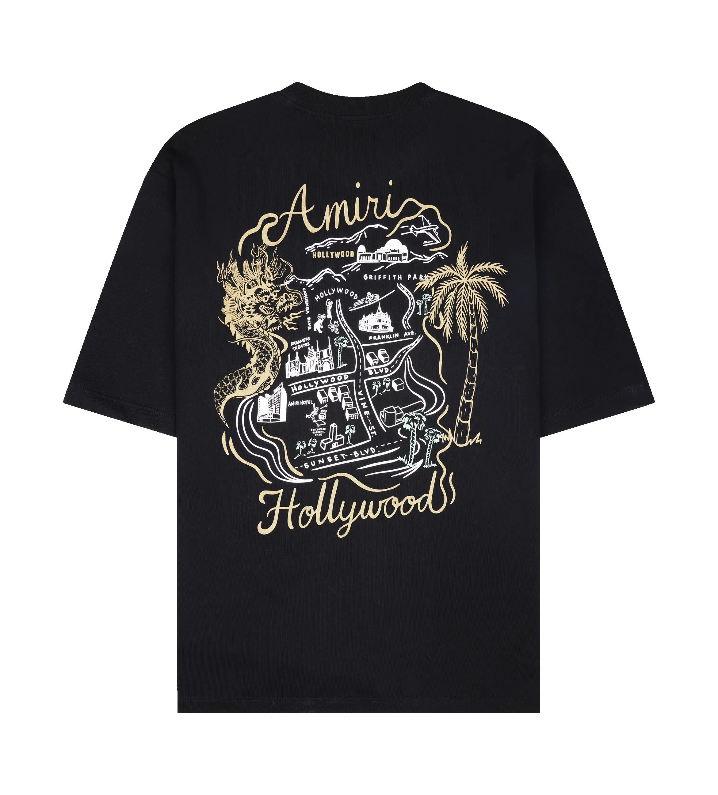 AMIRI Hollywood Oversized T-shirt in Black sold by FOUR Amsterdam product image thumbnail 2