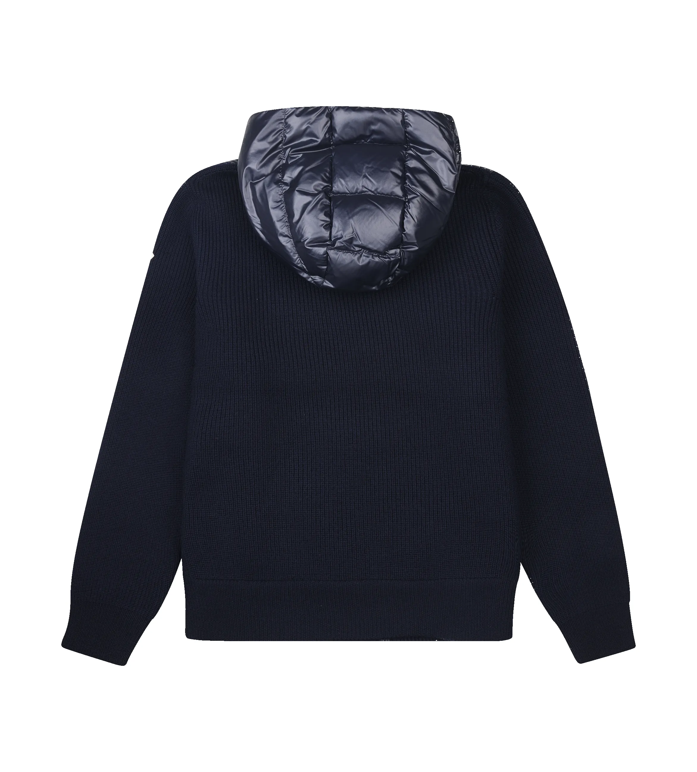 Moncler Padded Wool Zip-Up Hoodie in Navy blue sold by FOUR Amsterdam product image thumbnail 2