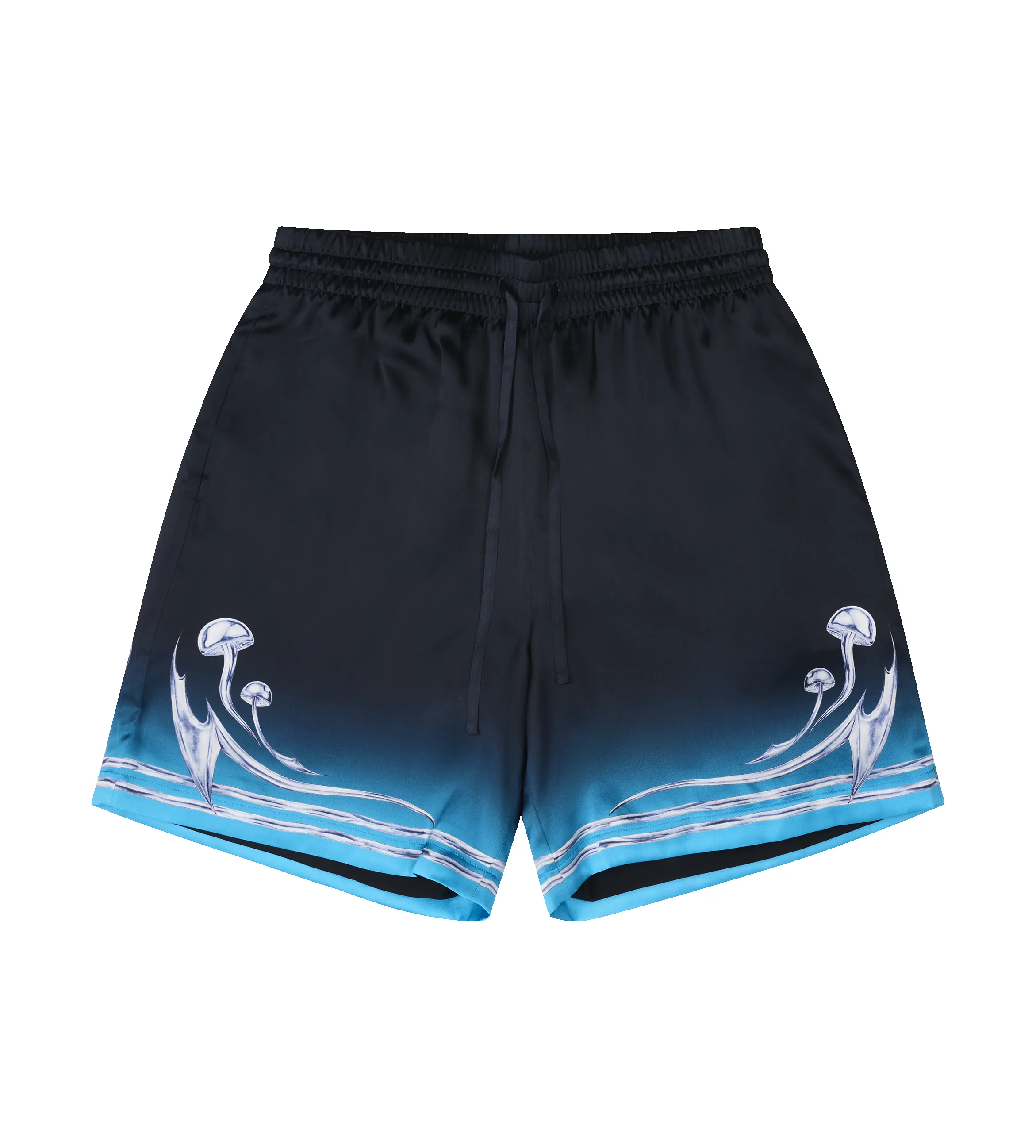 Casablanca Blades Silk Satin Shorts in Black sold by FOUR Amsterdam