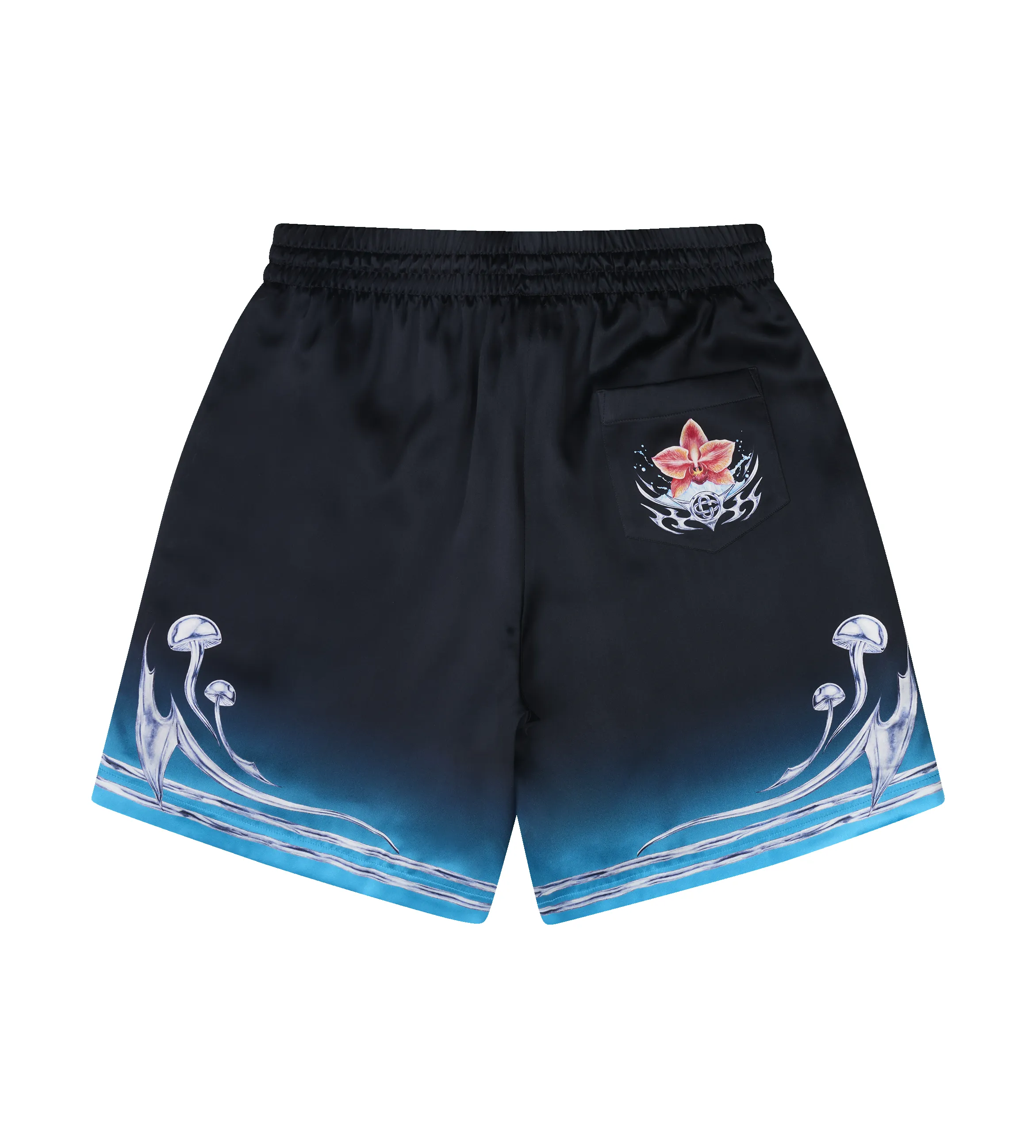 Casablanca Blades Silk Satin Shorts in Black sold by FOUR Amsterdam product image thumbnail 2