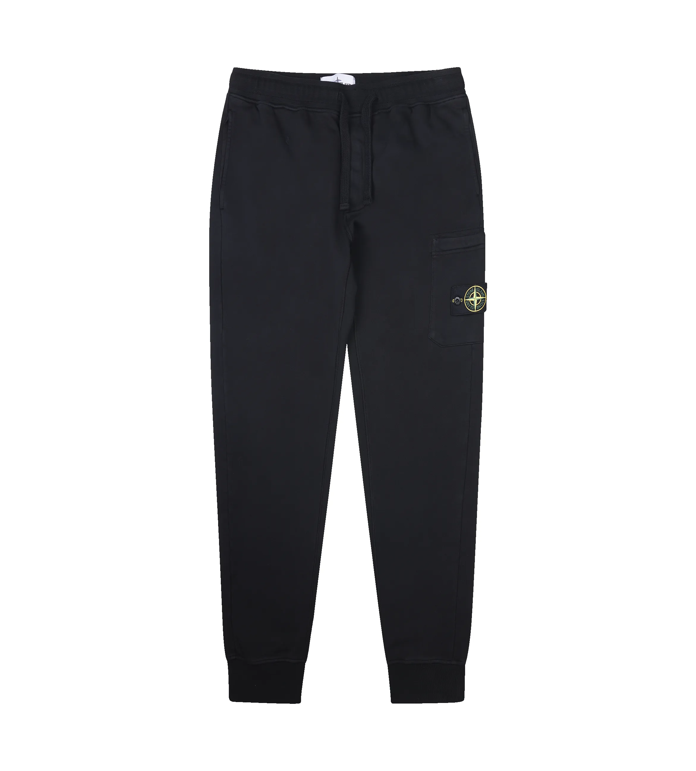 Stone Island Organic Cotton Fleece Joggers in Black sold by FOUR Amsterdam