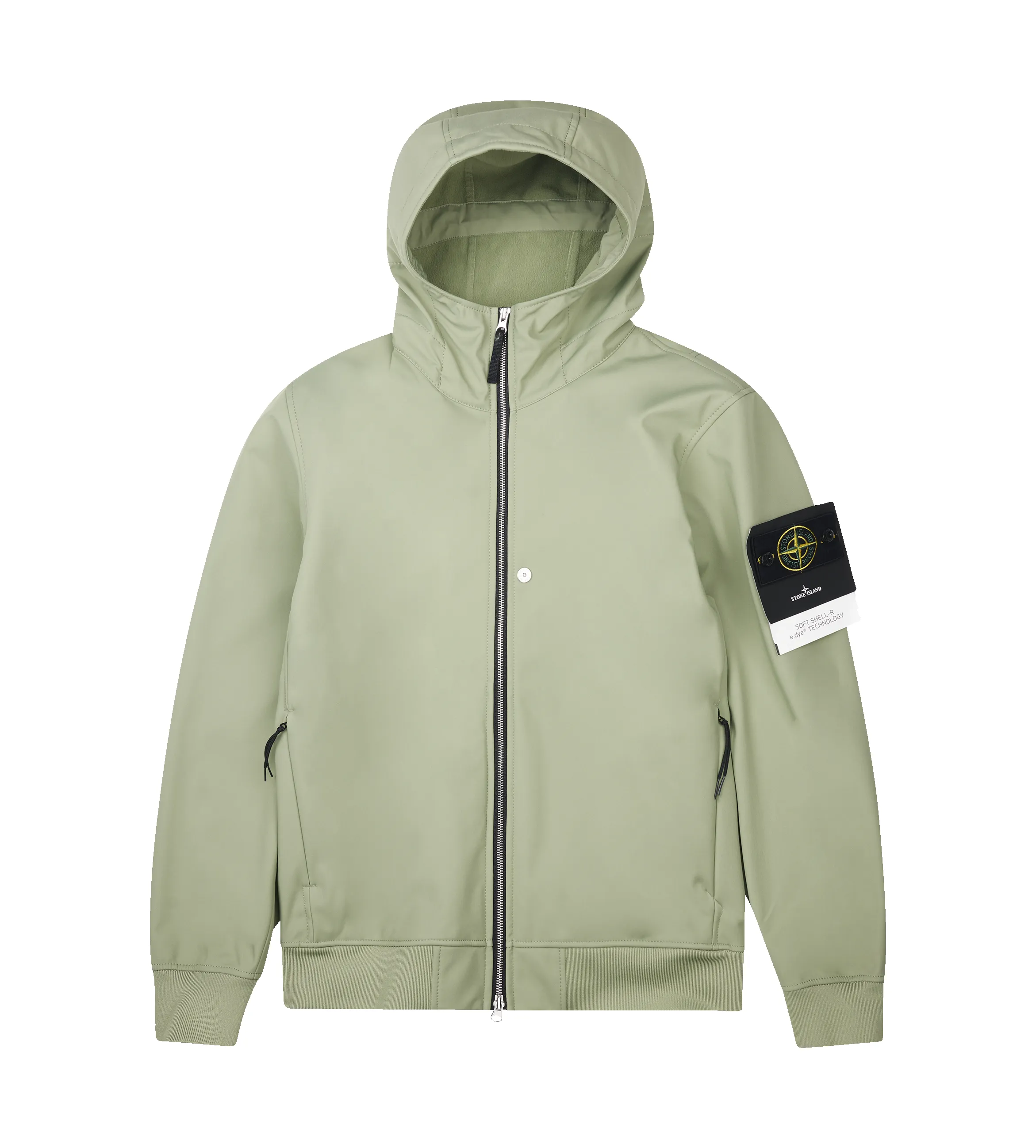 Stone Island Micro Twill Hooded Jacket in Sage Green sold by FOUR Amsterdam