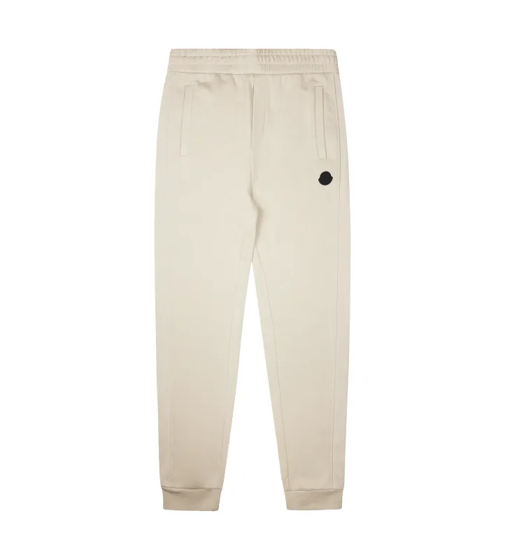 Moncler Tapered Fit Sweatpants in Beige made by Moncler