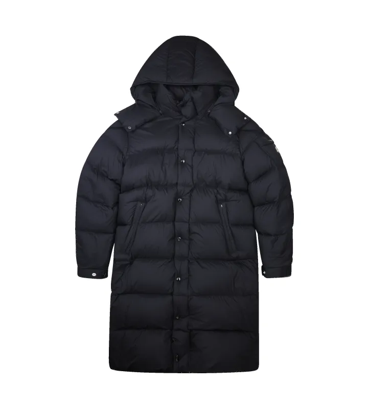 Moncler Hanoverian Hooded Long Down Jacket in Night Blue sold by FOUR Amsterdam