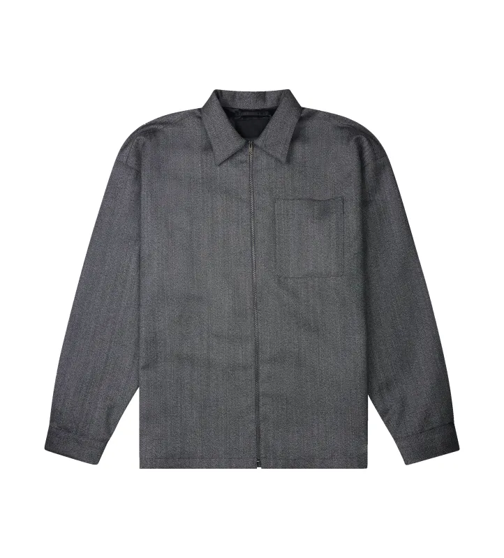Prada Wool Shirt Jacket in Grey sold by FOUR Amsterdam