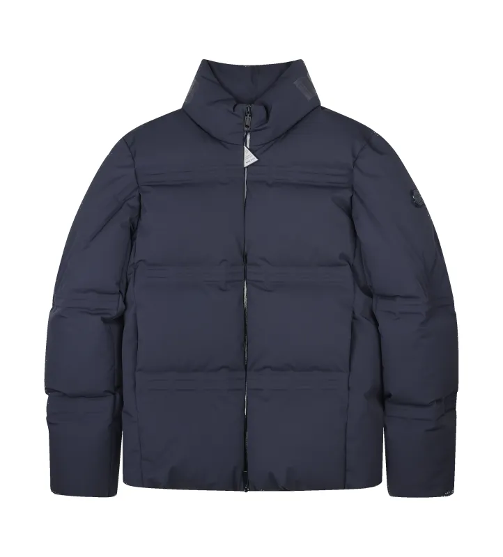 Moncler Genius x A$AP Rocky Rally Short Down Jacket in Navy sold by FOUR Amsterdam