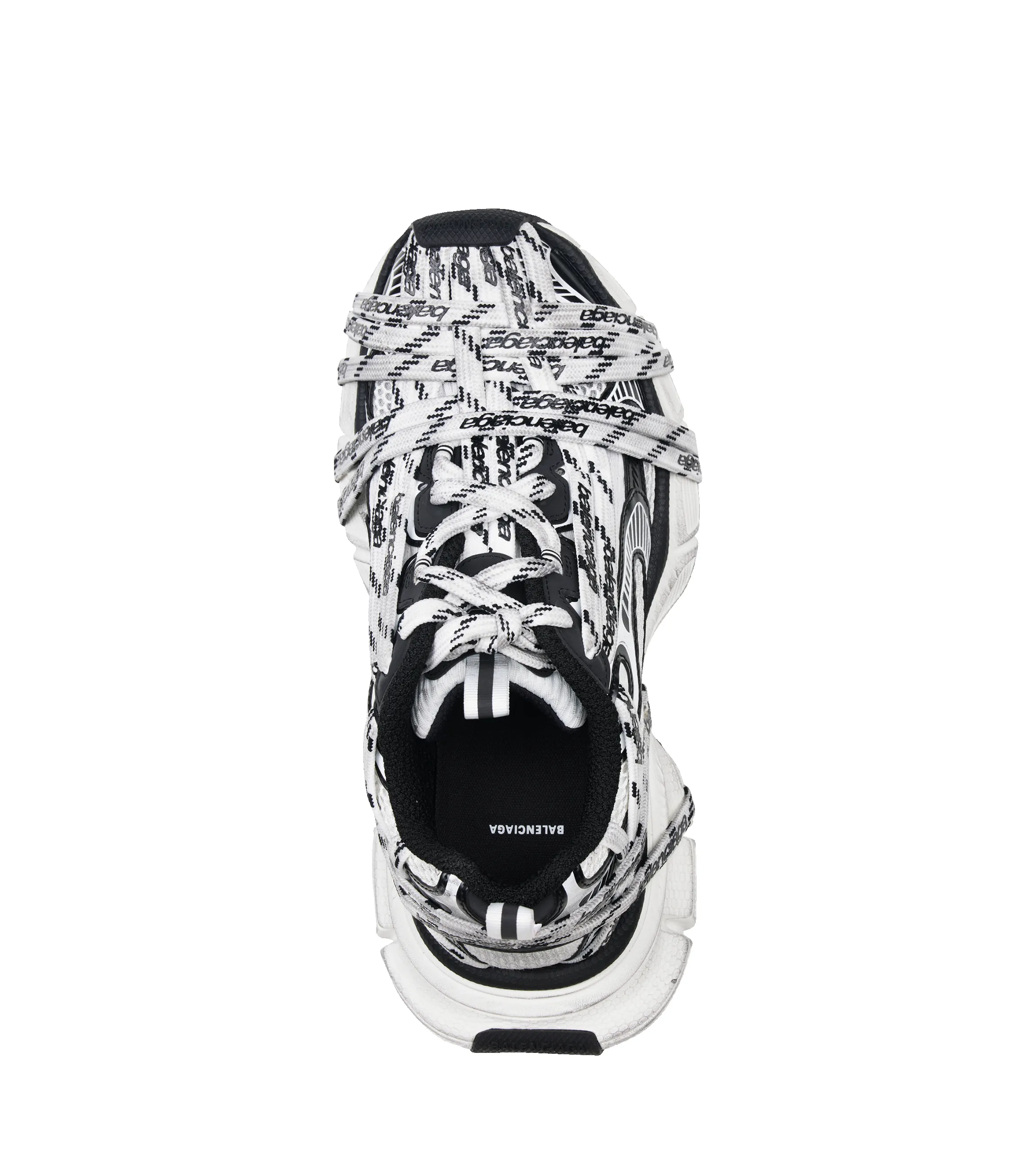 Balenciaga Men’s 3XL Extreme Laces Logo Sneaker in White/Black sold by FOUR Amsterdam product image thumbnail 4