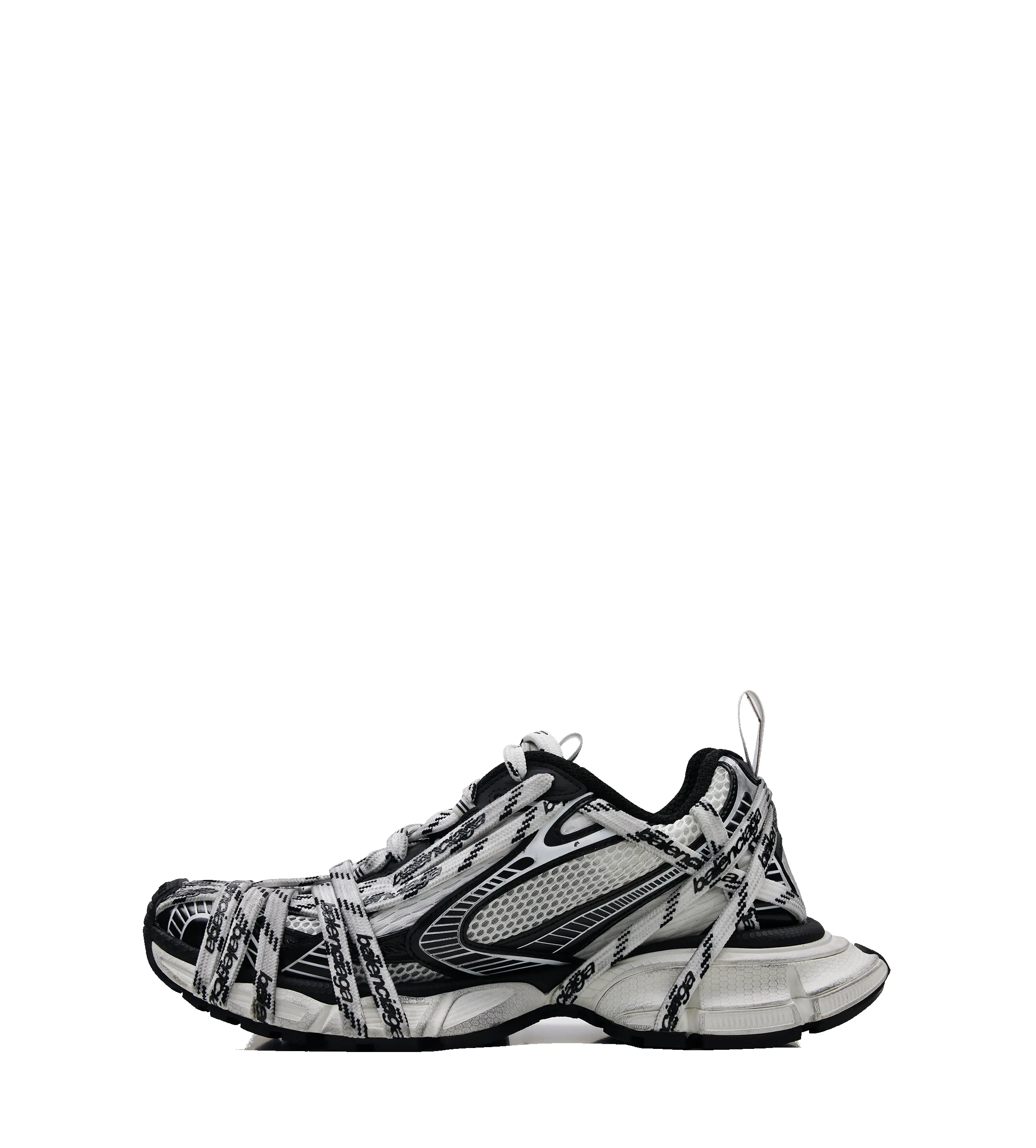 Balenciaga Men’s 3XL Extreme Laces Logo Sneaker in White/Black sold by FOUR Amsterdam product image thumbnail 3