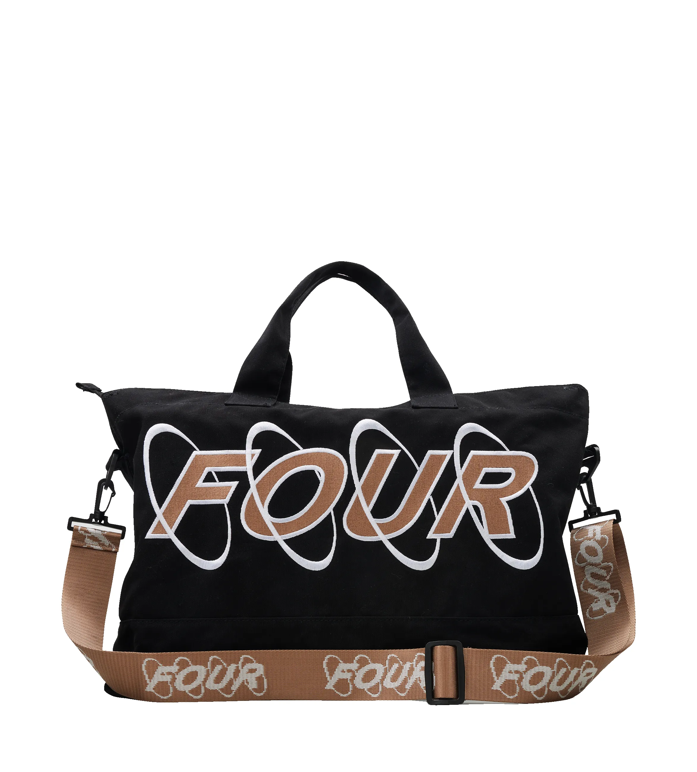 Circles Embroidery Shopper Cappuccino sold by FOUR Amsterdam