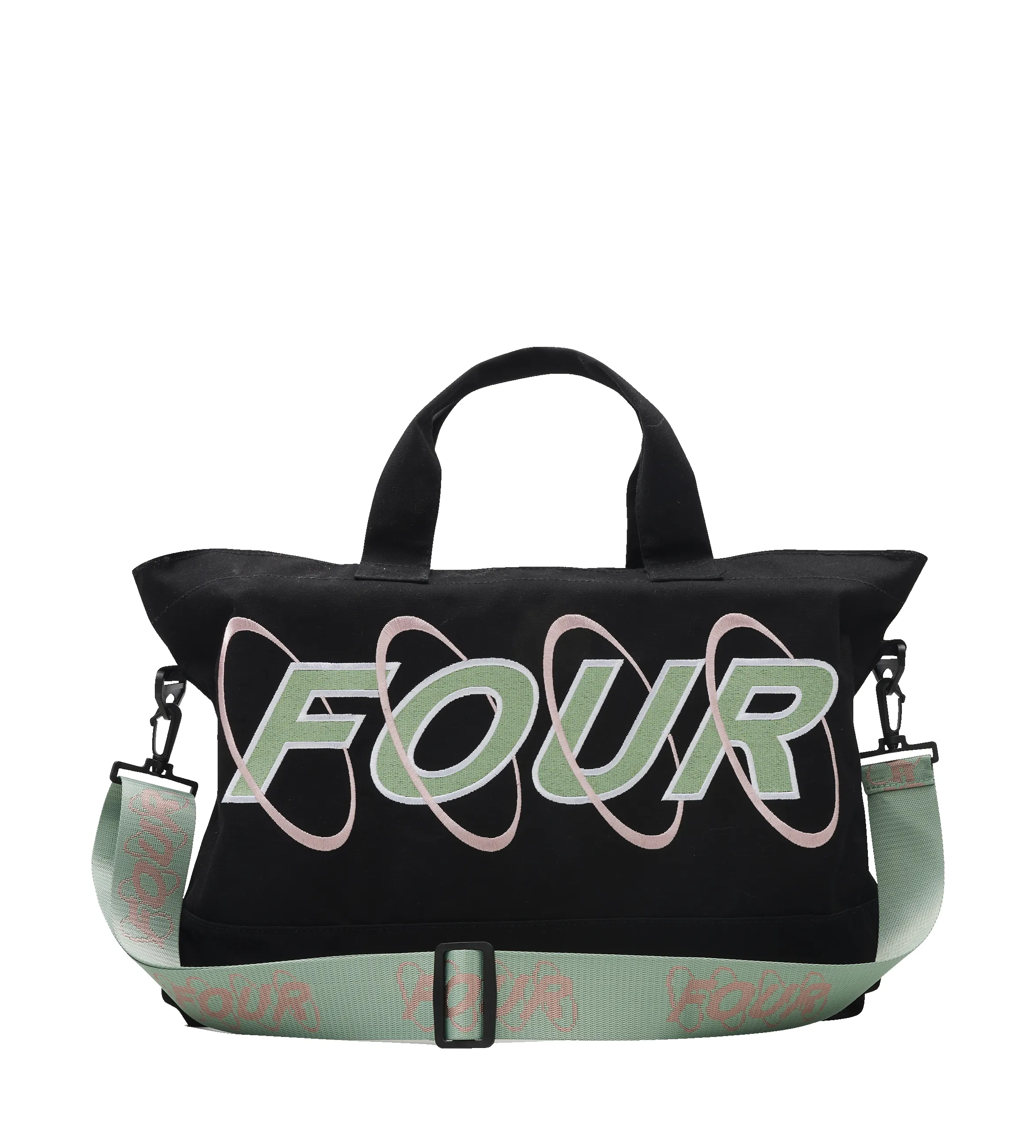 Circles Embroidery Shopper Matcha sold by FOUR Amsterdam