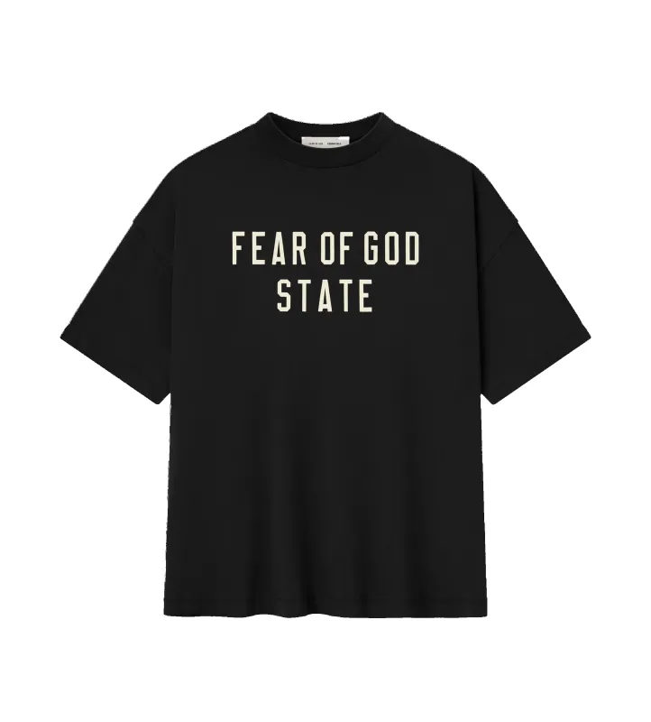 Fear of God ESSENTIALS 90’s Tee in Jet Black sold by FOUR Amsterdam