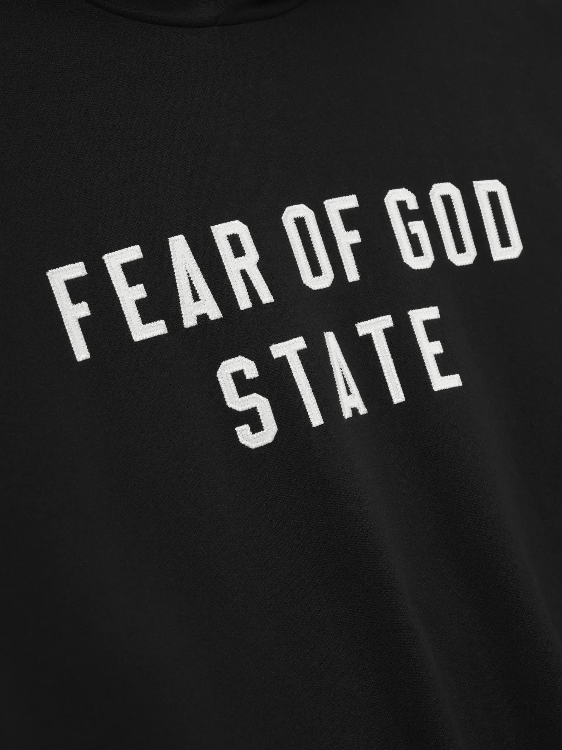 Fear of God ESSENTIALS 90’s Fit Hoodie in Jet Black sold by FOUR Amsterdam product image thumbnail 3