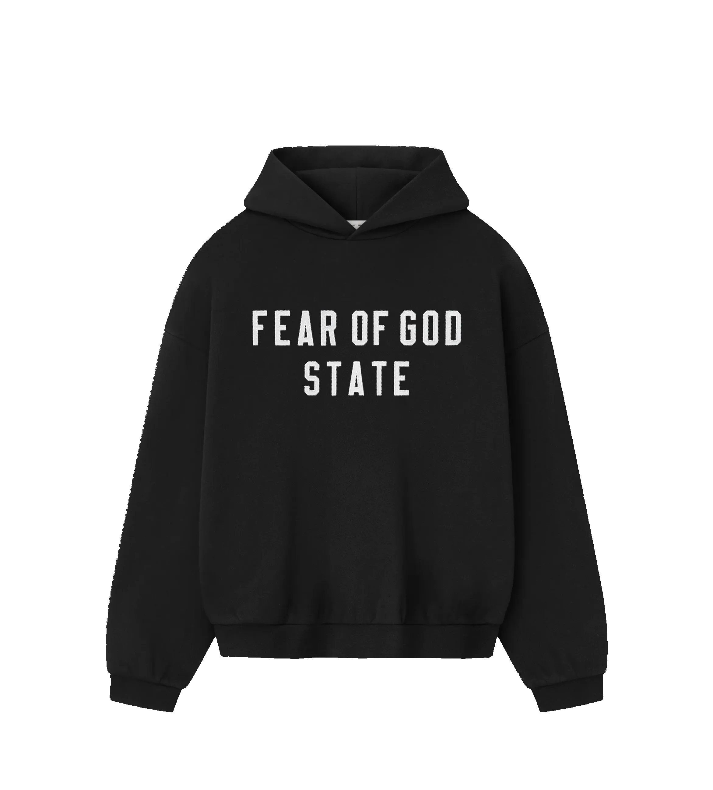 Fear of God ESSENTIALS 90’s Fit Hoodie in Jet Black sold by FOUR Amsterdam