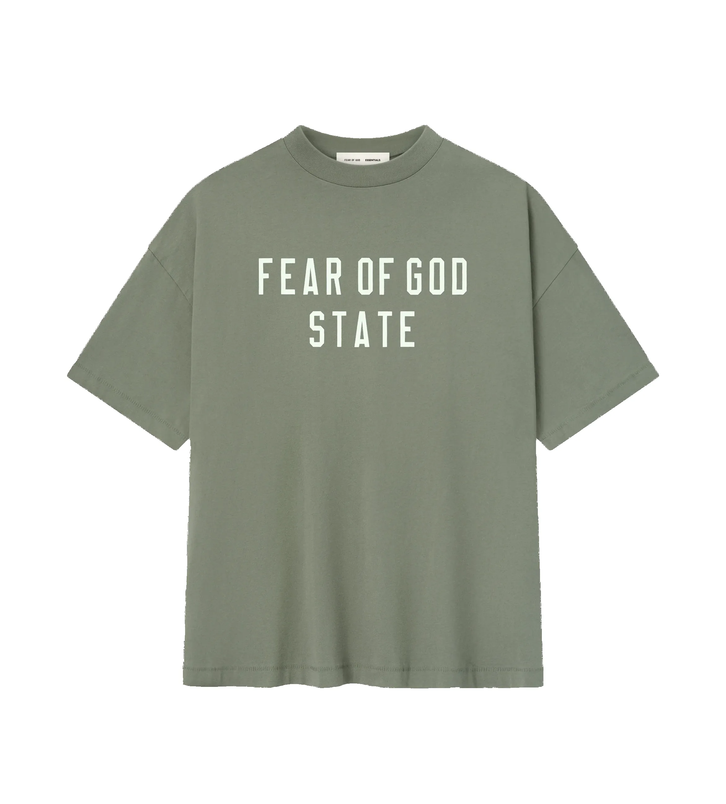 Fear of God ESSENTIALS 90’s Tee in Moss sold by FOUR Amsterdam