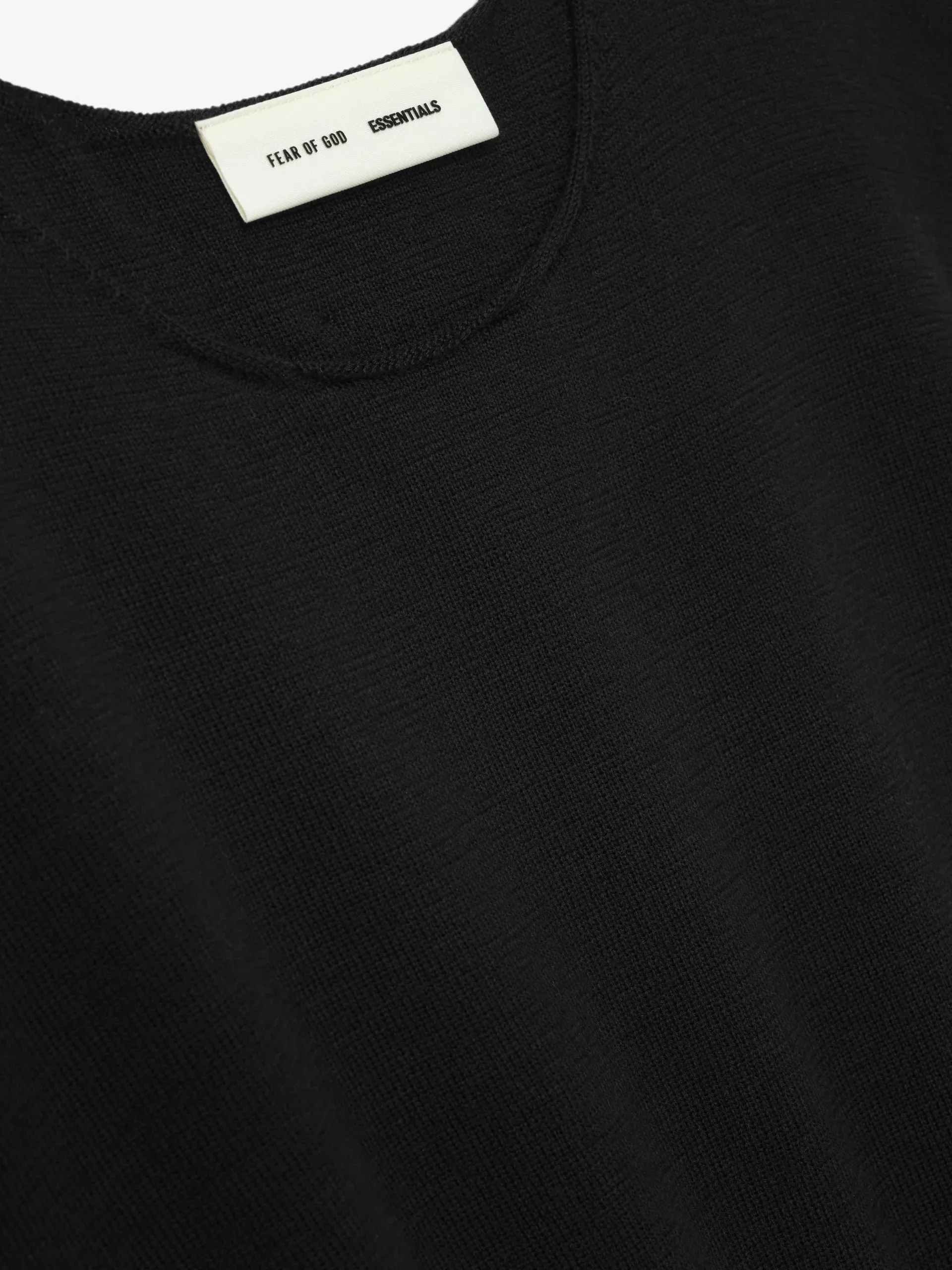 Fear of God ESSENTIALS Merino Short Sleeve Tee in Jet Black sold by FOUR Amsterdam product image thumbnail 3