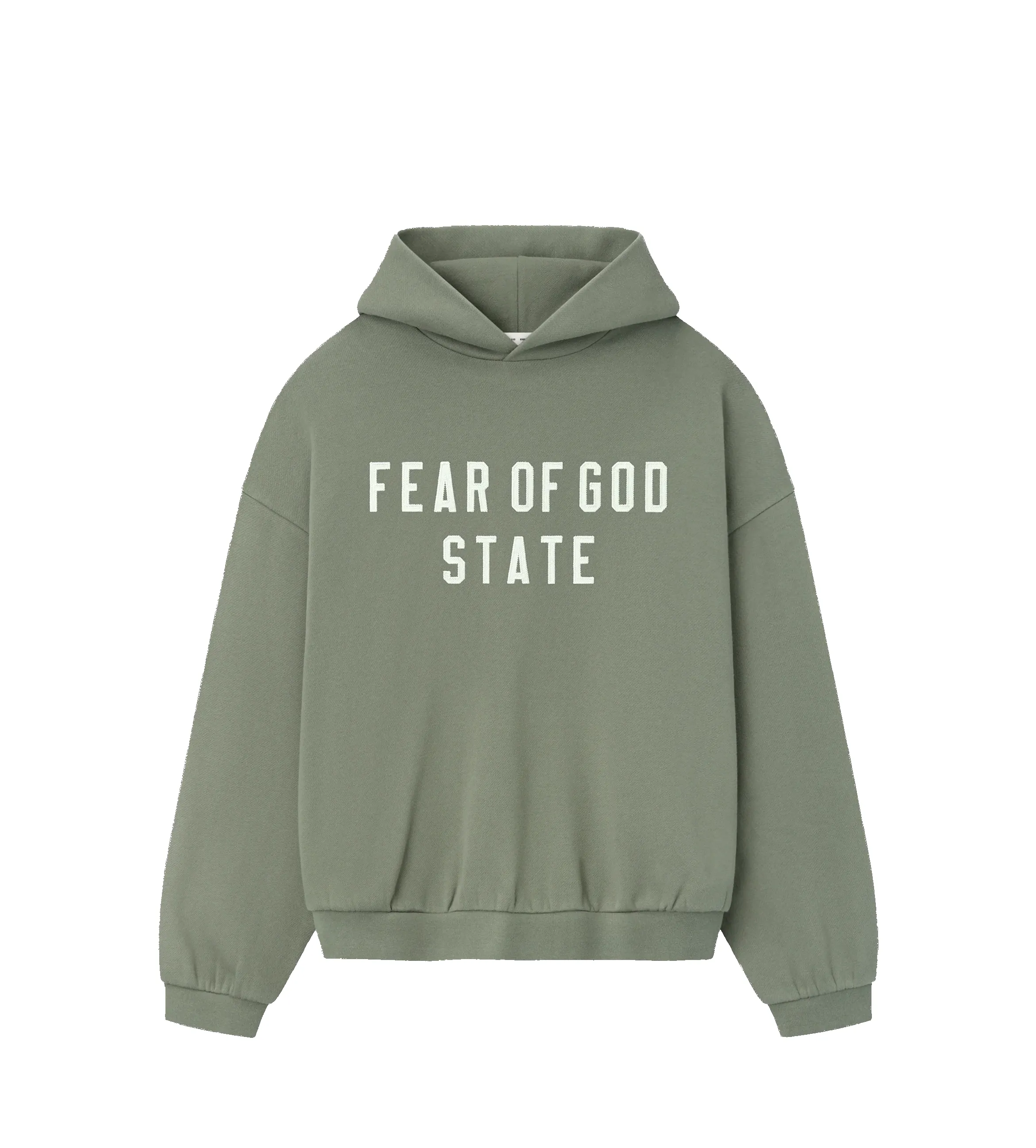 Fear of God ESSENTIALS 90’s Fit Hoodie in Moss Green sold by FOUR Amsterdam