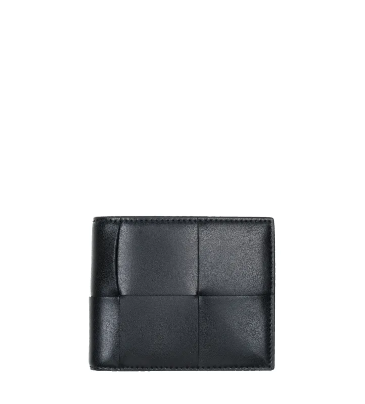 Bottega Veneta Cassette Bi-Fold Wallet in Black sold by FOUR Amsterdam