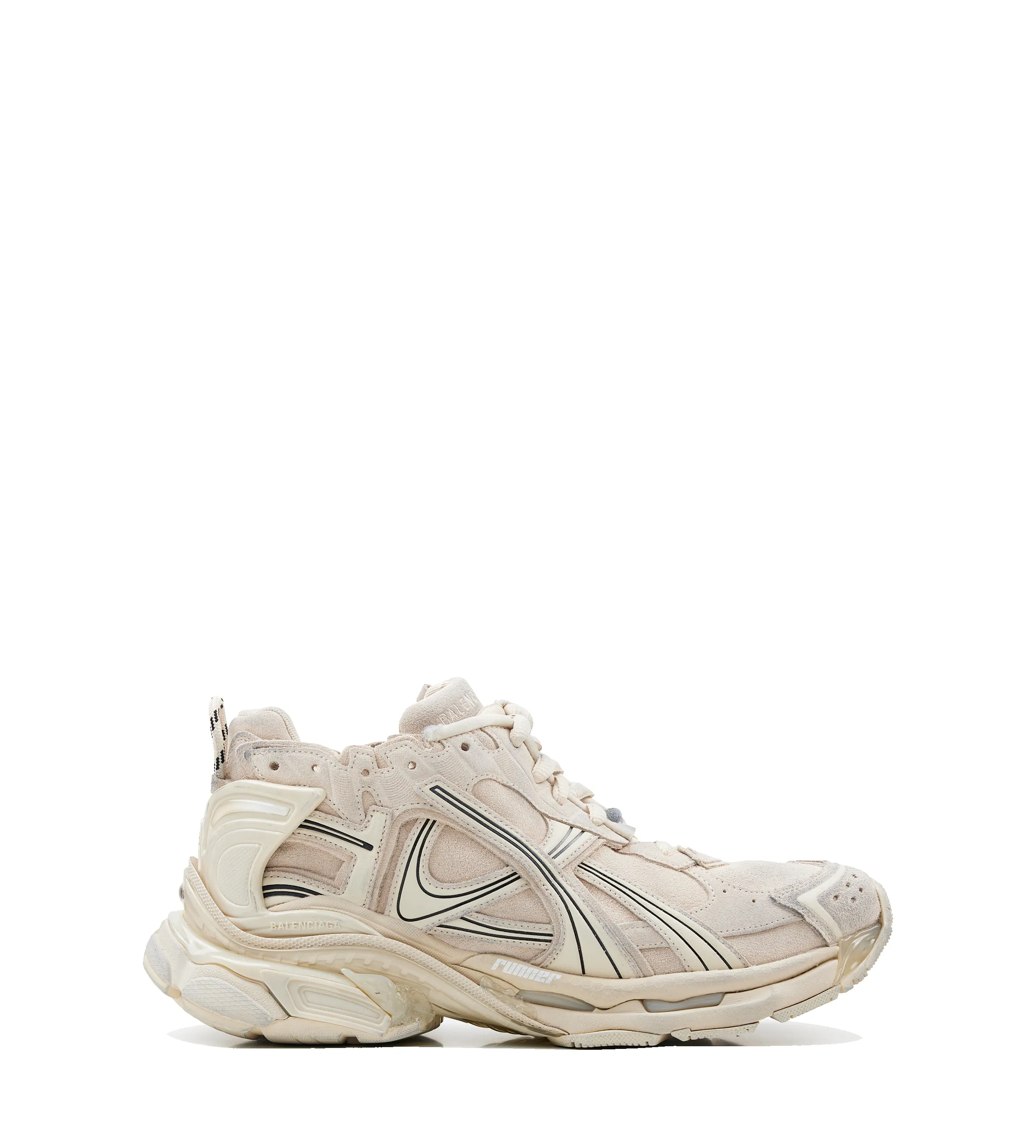 Balenciaga Suede Runner Sneakers in Beige sold by FOUR Amsterdam