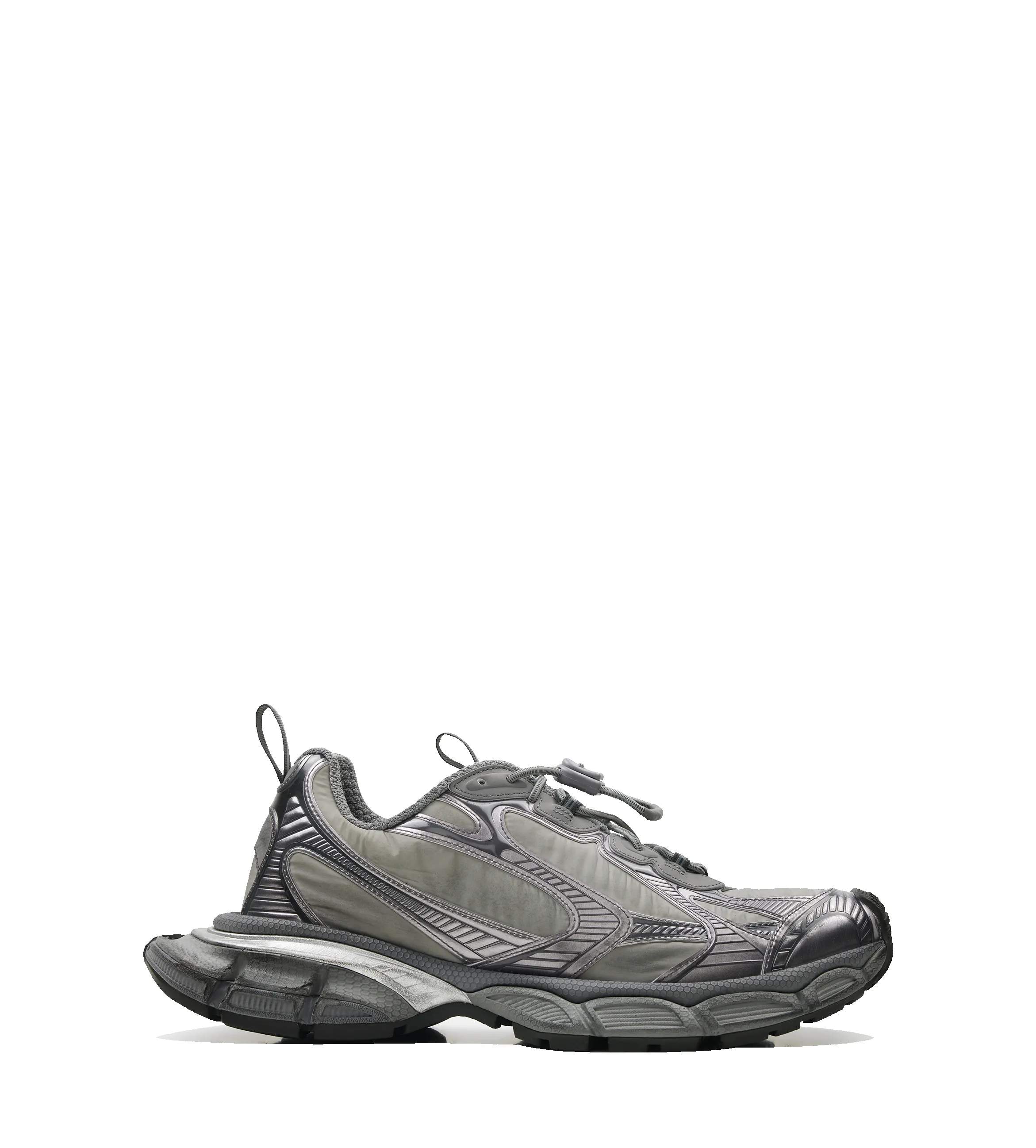 Balenciaga 3XL Panelled Lace-Up Sneakers in Grey sold by FOUR Amsterdam