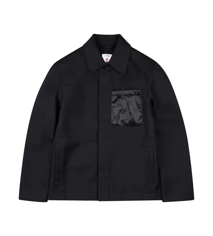 Wool Workwear Jacket in Black sold by FOUR Amsterdam